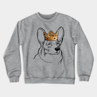 Cardigan Welsh Corgi Dog King Queen Wearing Crown Crewneck Sweatshirt